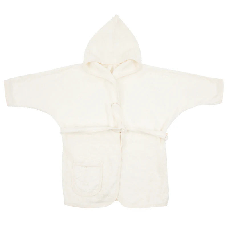 Halat de Baie Frotir din Bambus pentru Copii 8-10 ani Daisy White