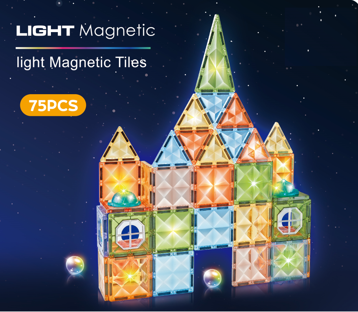 Joc magnetic Diamond cu lumini  - 73 piese (7.5 cm)