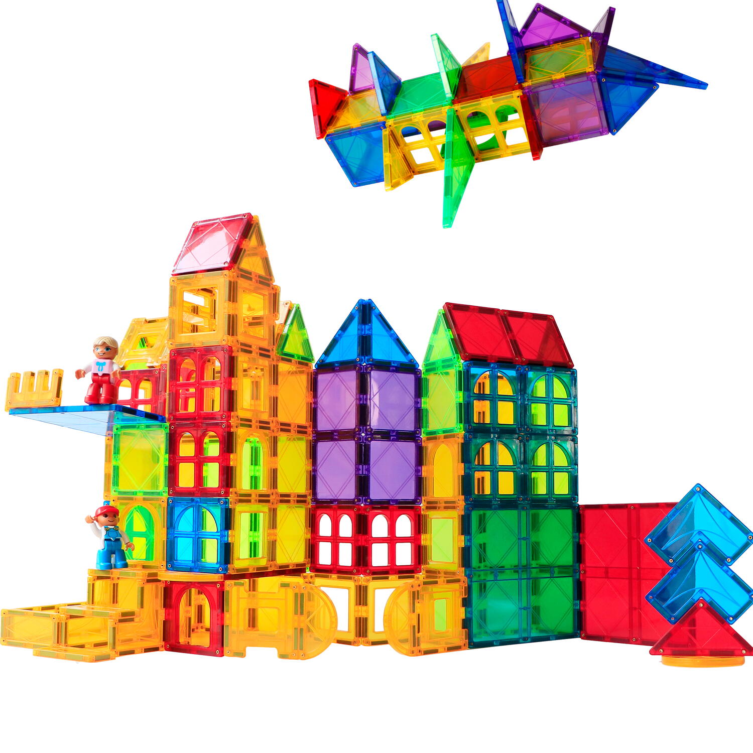Set de constructie magnetic 3D - 158 piese