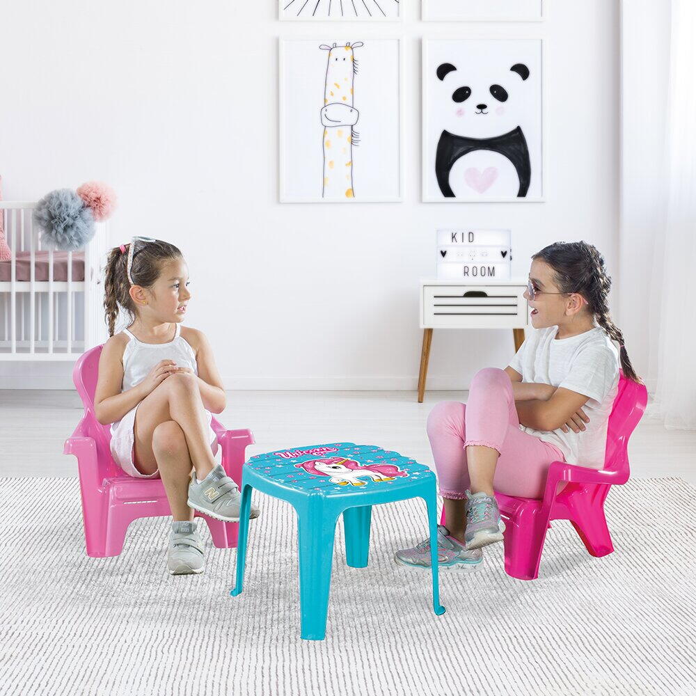 Set de masa cu scaune - Unicorn