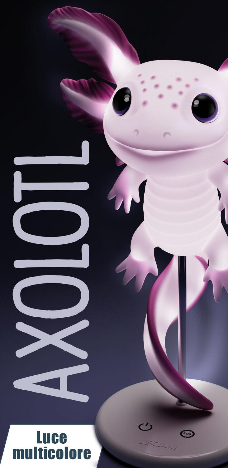 Lampa de veghe multicolora Rainy Days - Axolotl
