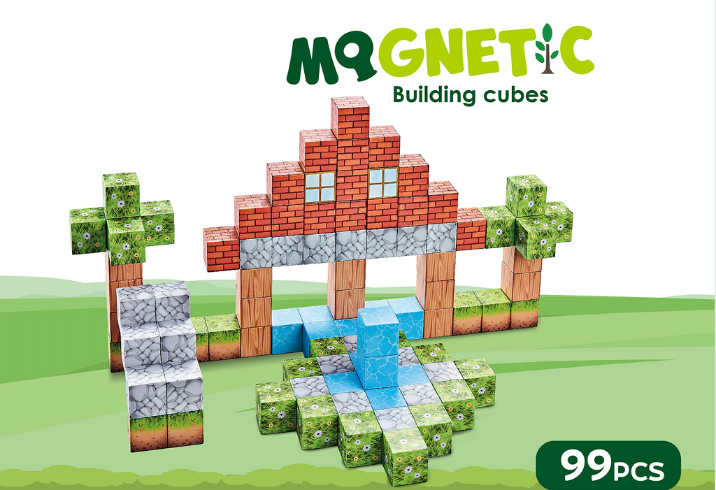 Cuburi magnetice - In natura 99 piese (2 cm)