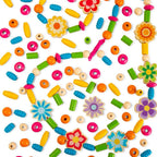 Set de creatie din lemn - Bijuterii cu floricele