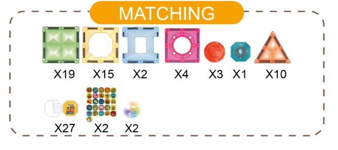 Joc magnetic Diamond cu lumini  - 83 piese (7.5 cm)