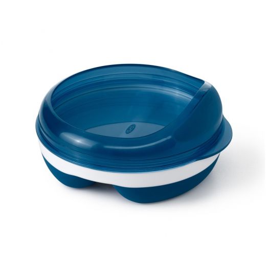 Divided Plate with Lid Navy