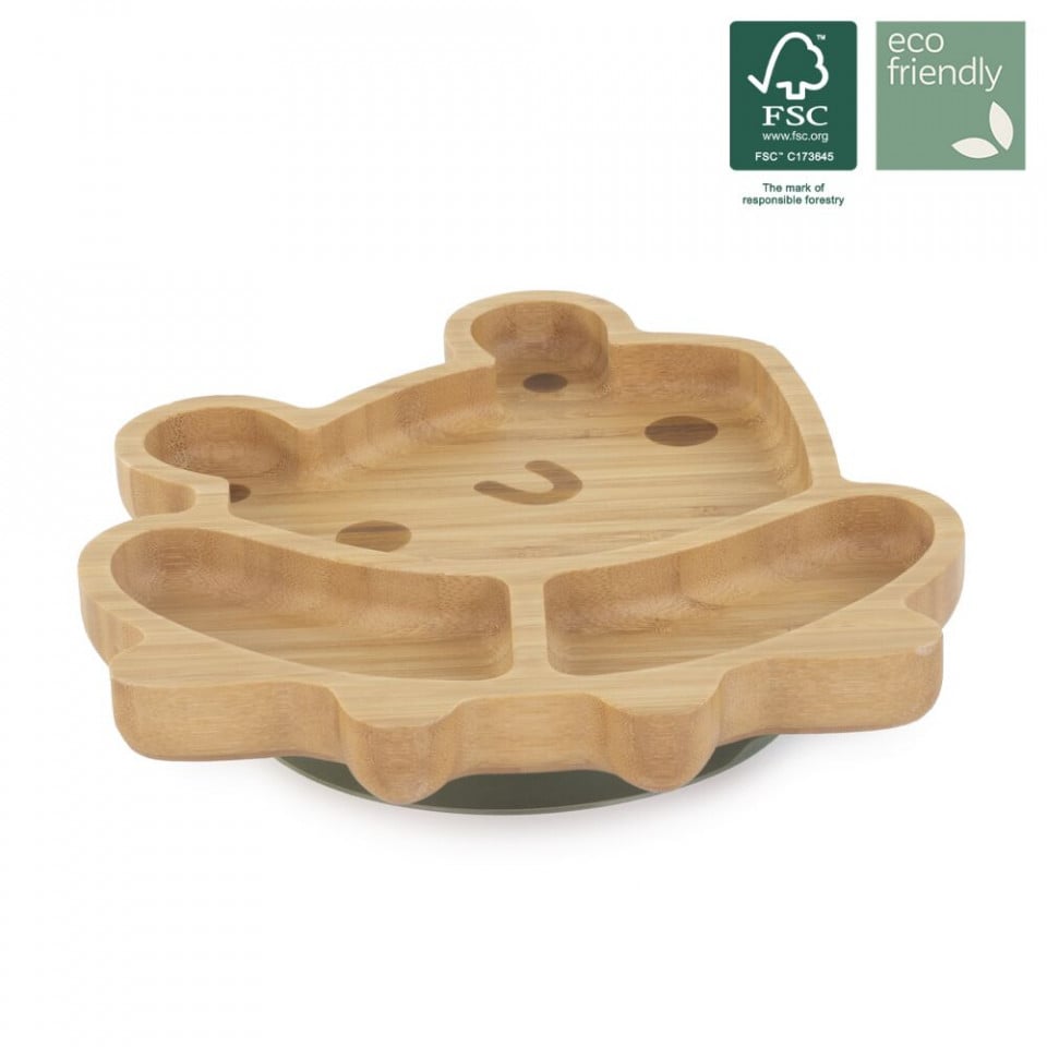 Miniland Frog Compartmented Plate with Silicone Base