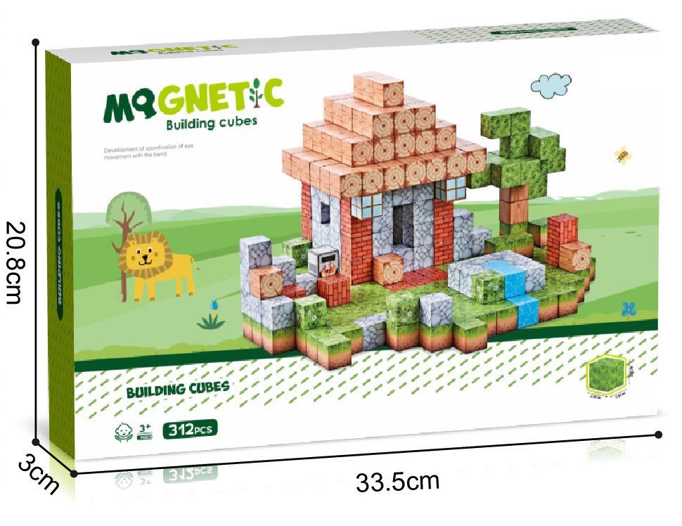 Cuburi magnetice - In natura 312 piese (2 cm)
