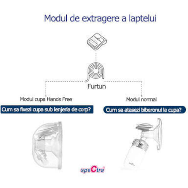 SPECTRA Set Cupe Hands Free 28 mm plastic PP silicon DEHP compatibile pompe Spectra