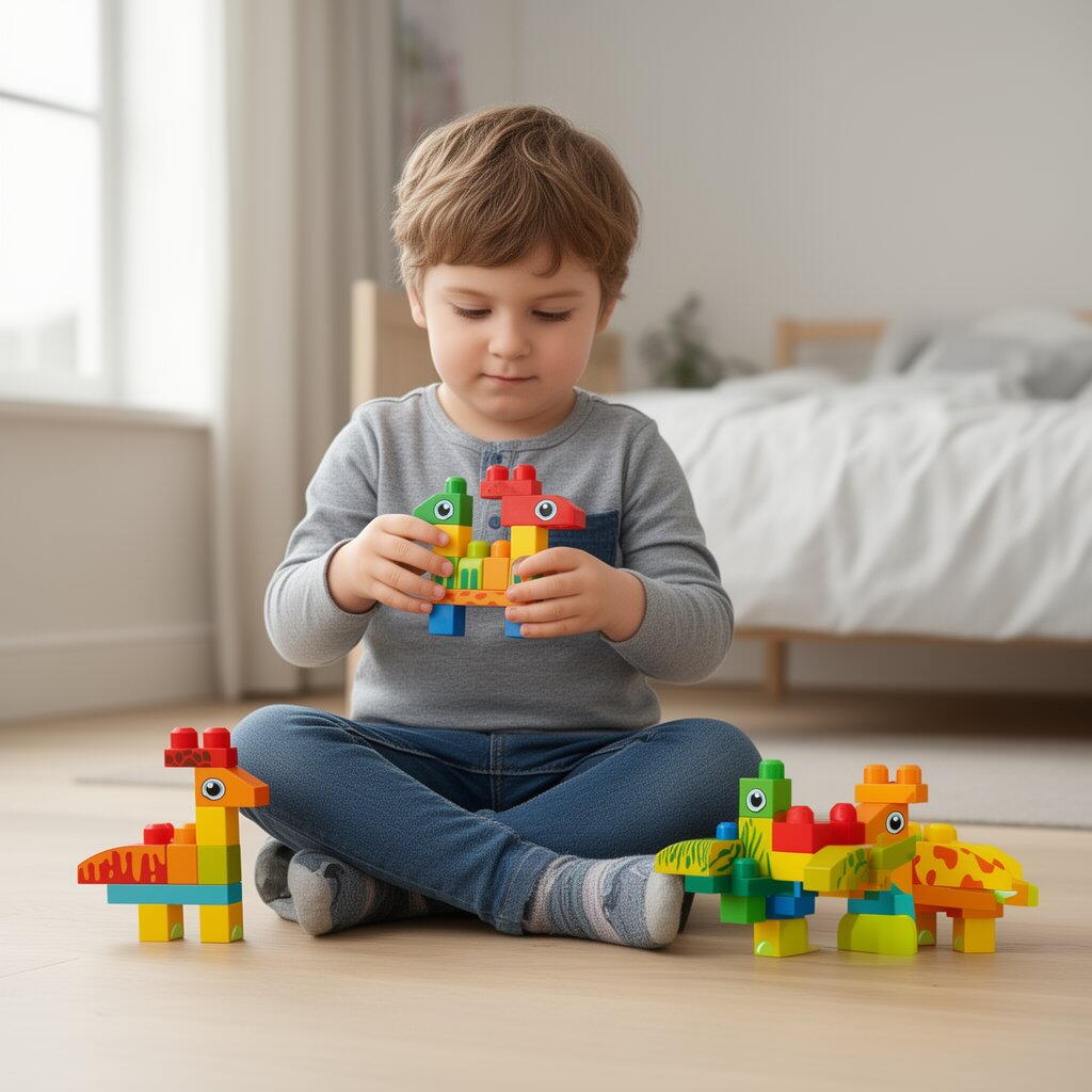 Set de constructie STEAM - Dinozauri haiosi (31 piese)