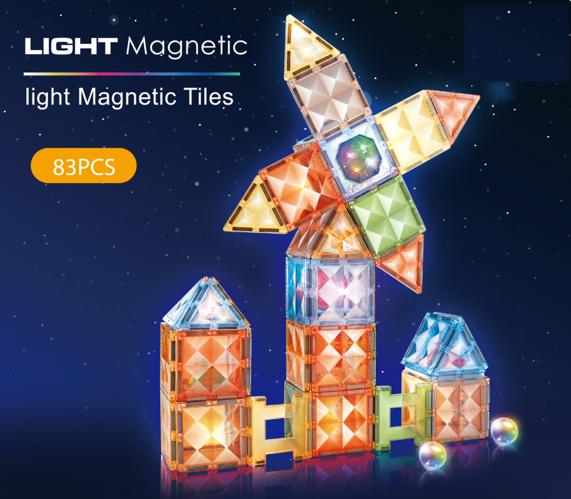 Joc magnetic Diamond cu lumini  - 83 piese (7.5 cm)