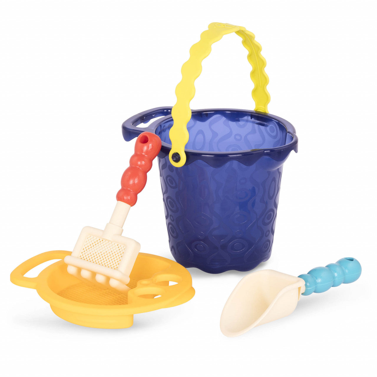 B.Toys Blue 9-Piece Sand Play Set Bucket