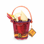 Red B.Toys Bucket with 9 Sand Toys