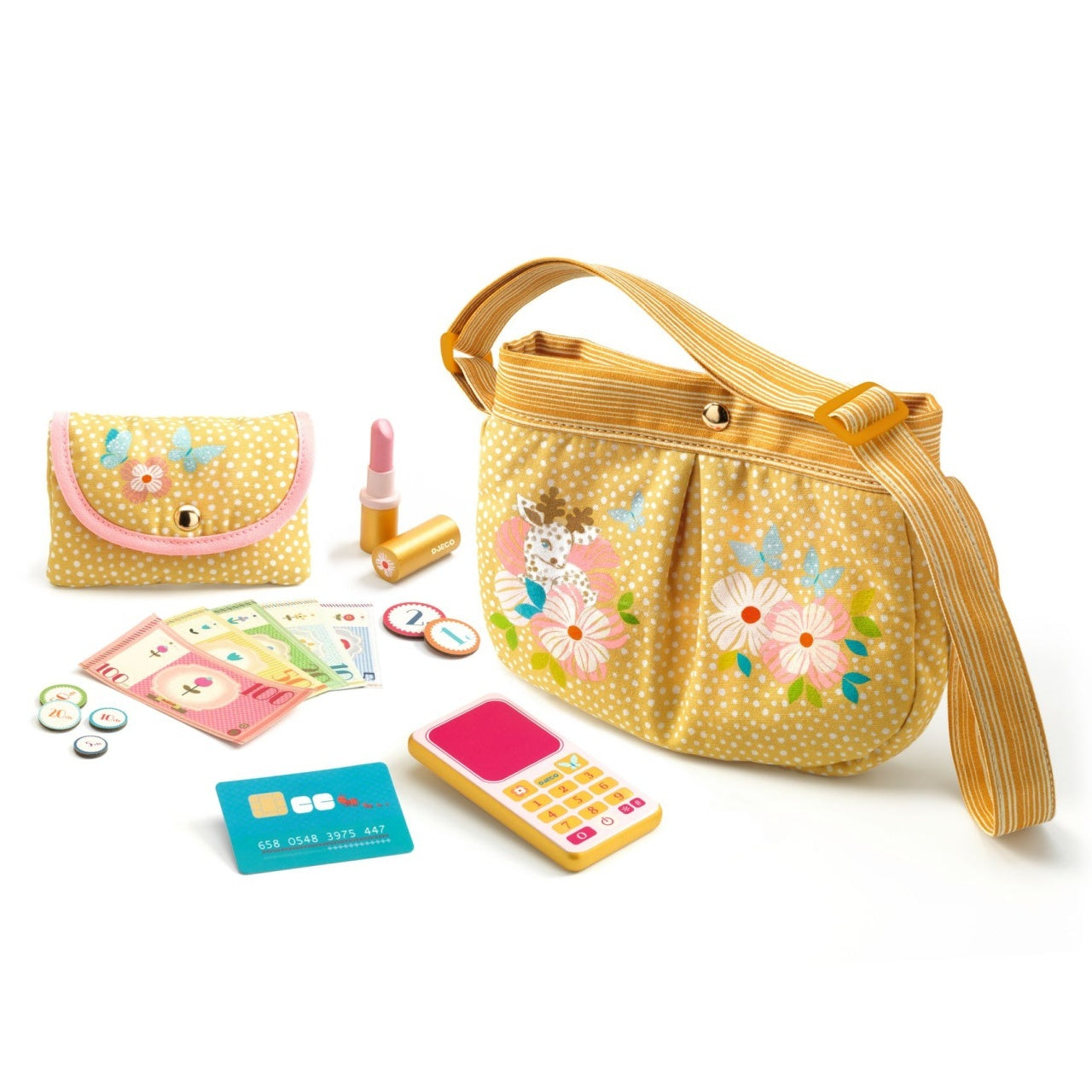 Geanta din bumbac cu accesorii, Djeco