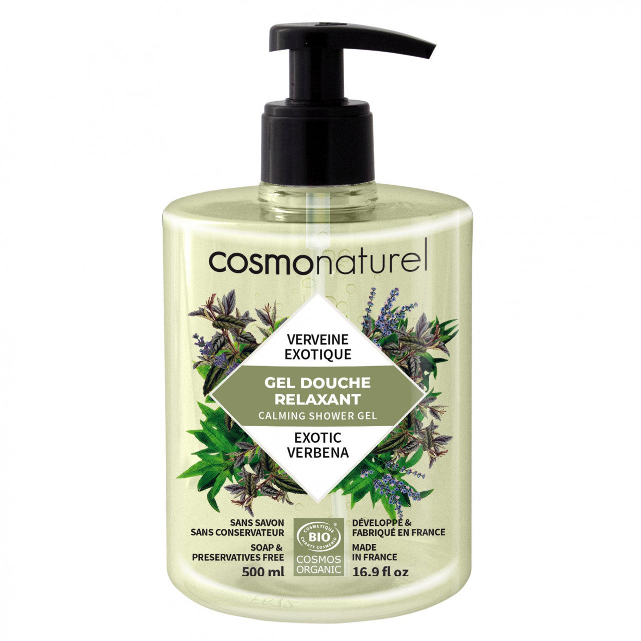 Cosmo Naturel Organic Calming Exotic Verbena Shower Gel 500 ml