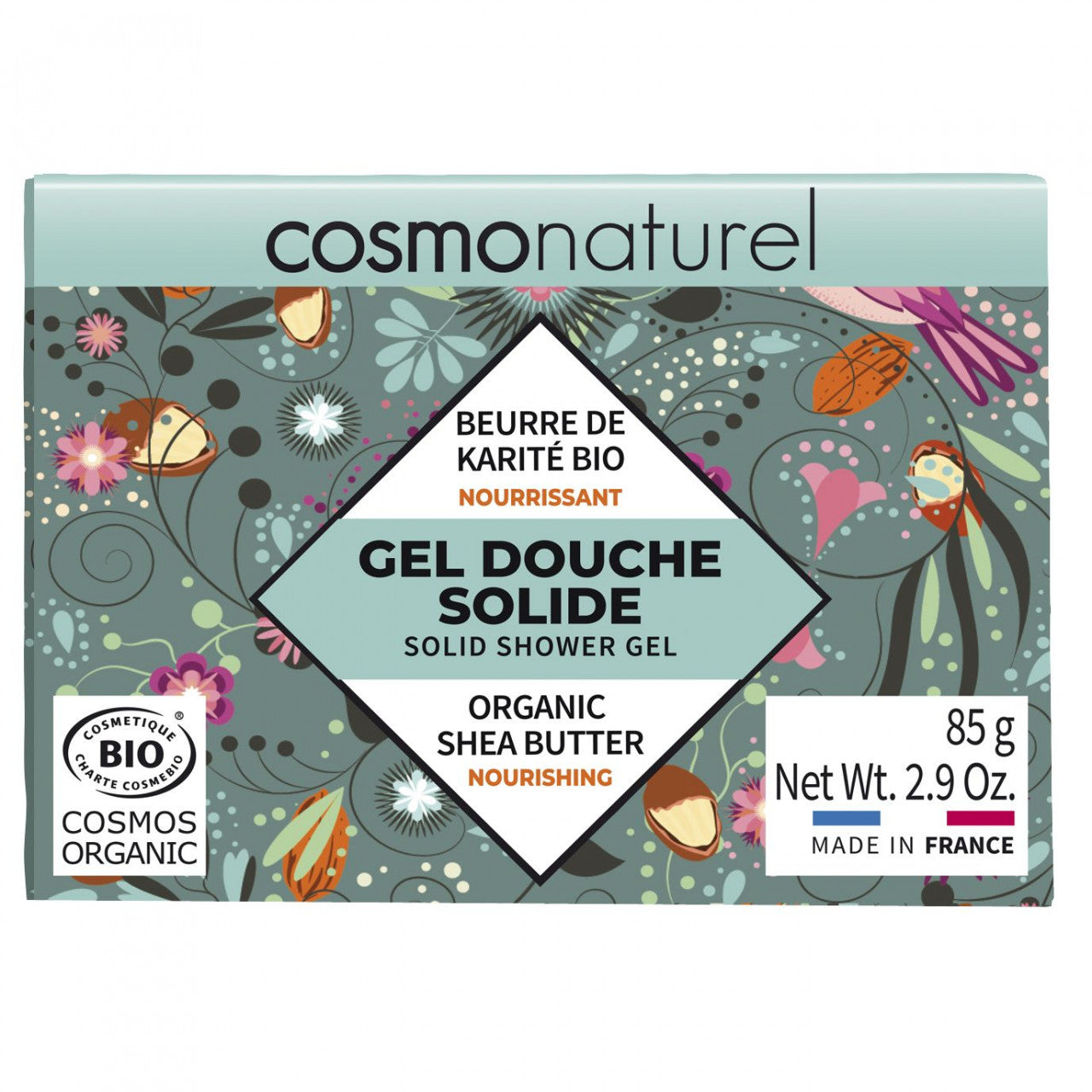 Organic Solid Shower Gel with Shea Butter 85g COSMO NATUREL