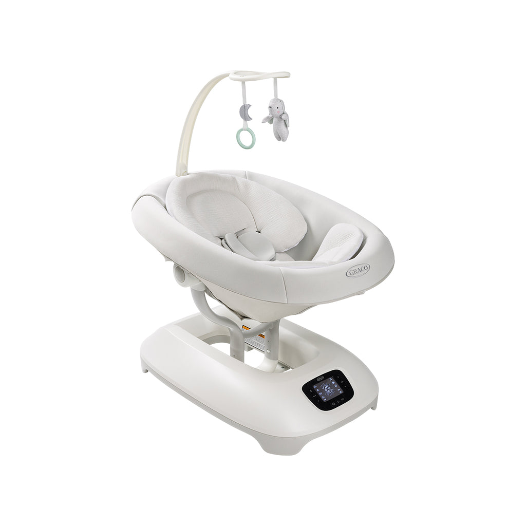 Graco - Leagan electric Eluma Sway cu tehnologie inteligenta de detectare a plansului, pentru bebelusi, alb Rori