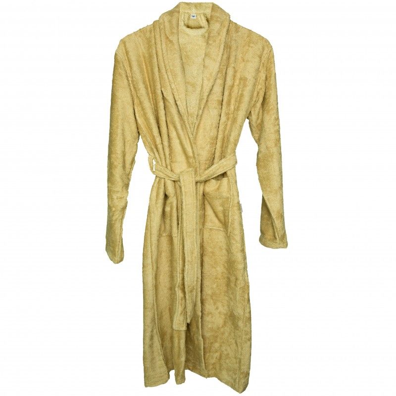 Halat de Baie Frotir din Bambus pentru Adulti S Honey Yellow