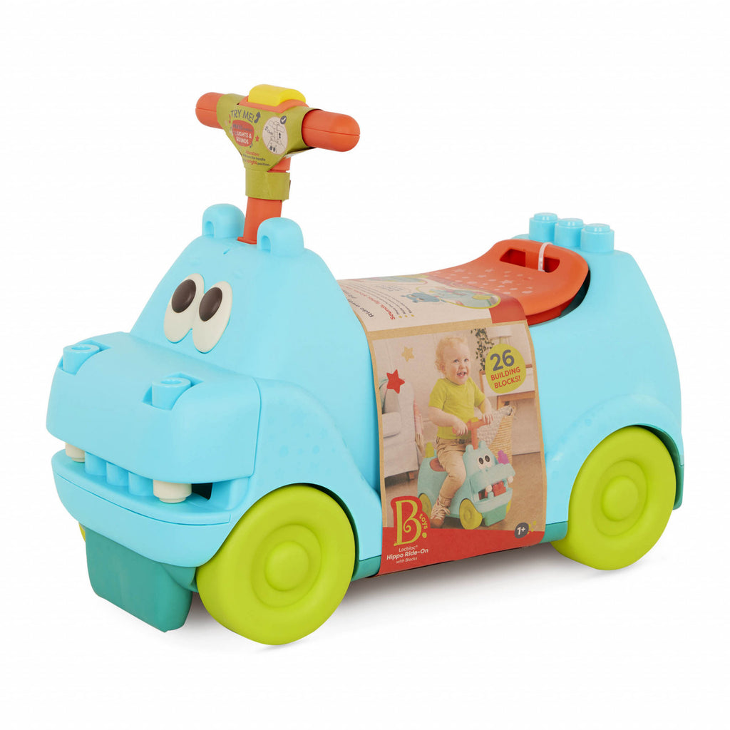 Hippo with sounds, lights, and 26 BToys blocks