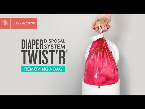 Prince Lionheart Nappy Twist'R White Airtight Bin for Dirty Nappies