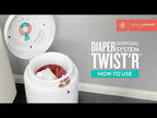 Prince Lionheart Nappy Twist'R White Airtight Bin for Dirty Nappies
