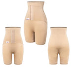 Colanti scurti modelatori cu centura abdominala postnatala integrata, WonderMom Bej marimea M