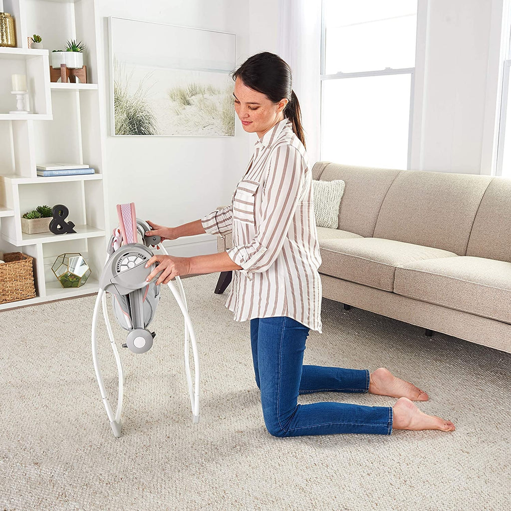 Ingenuity - Leagan portabil Comfort 2 Go Flora the Unicorn