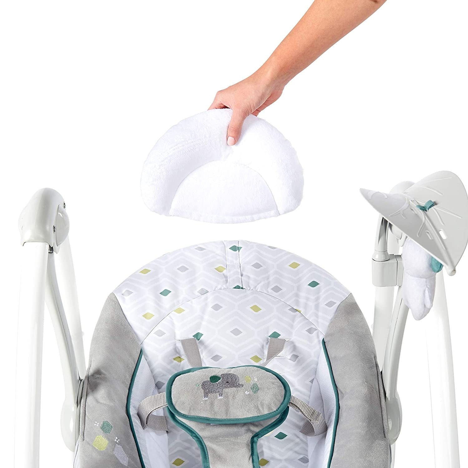 Ingenuity - Leagan portabil ConvertMe Swing 2 Seat Battery-Saver, Nash