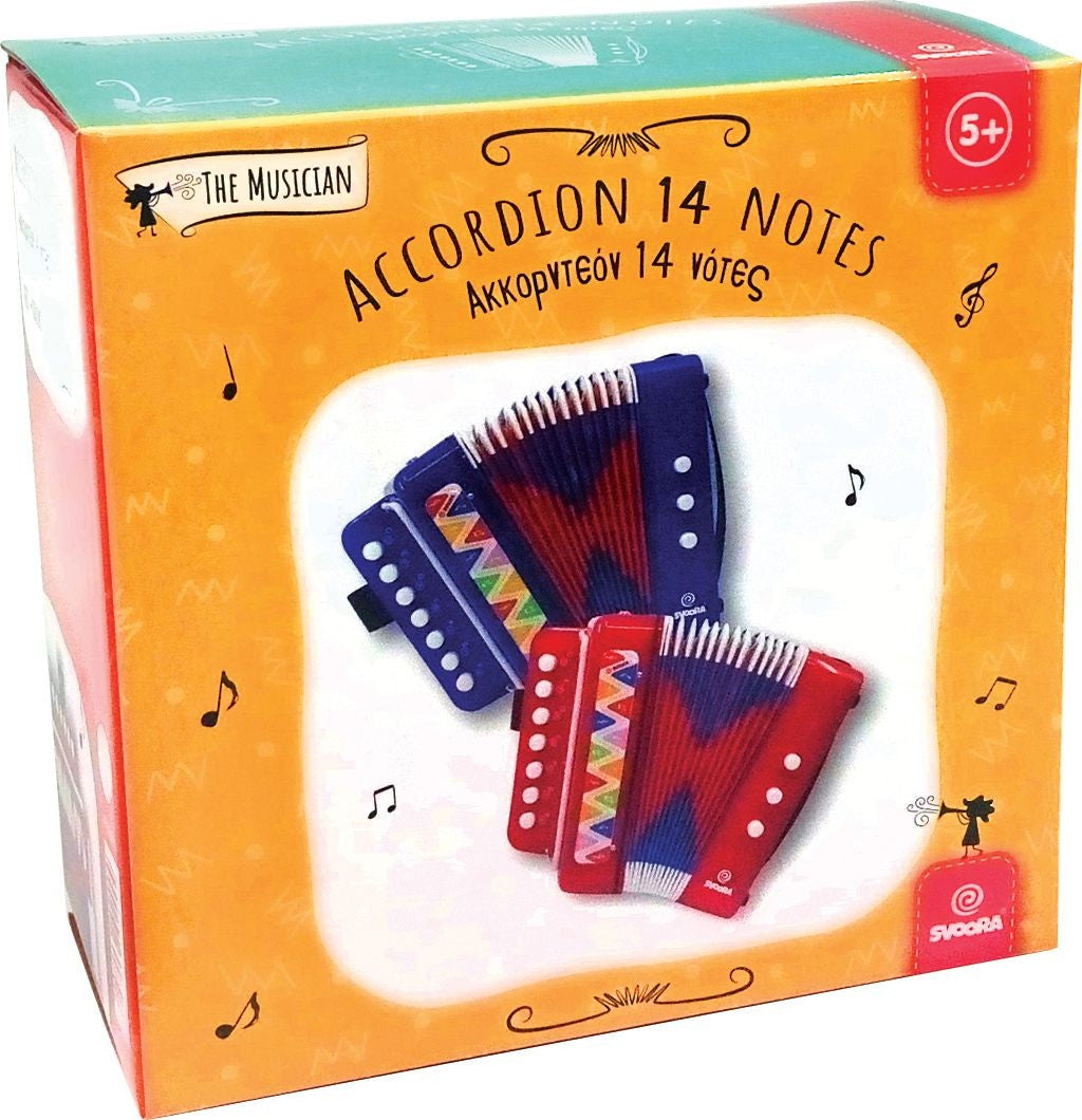 Instrument muzical acordeon albastru