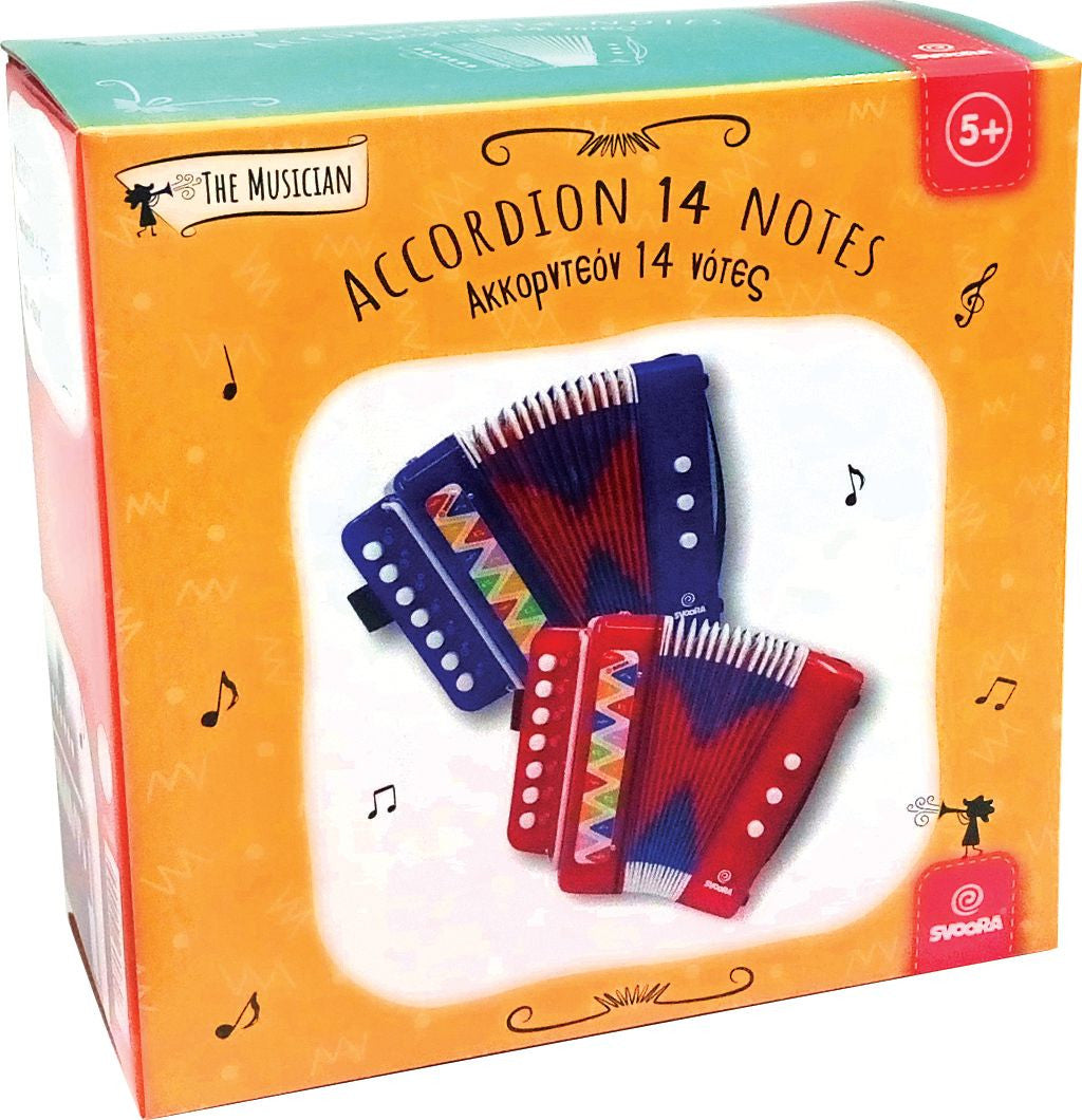 Instrument muzical acordeon albastru