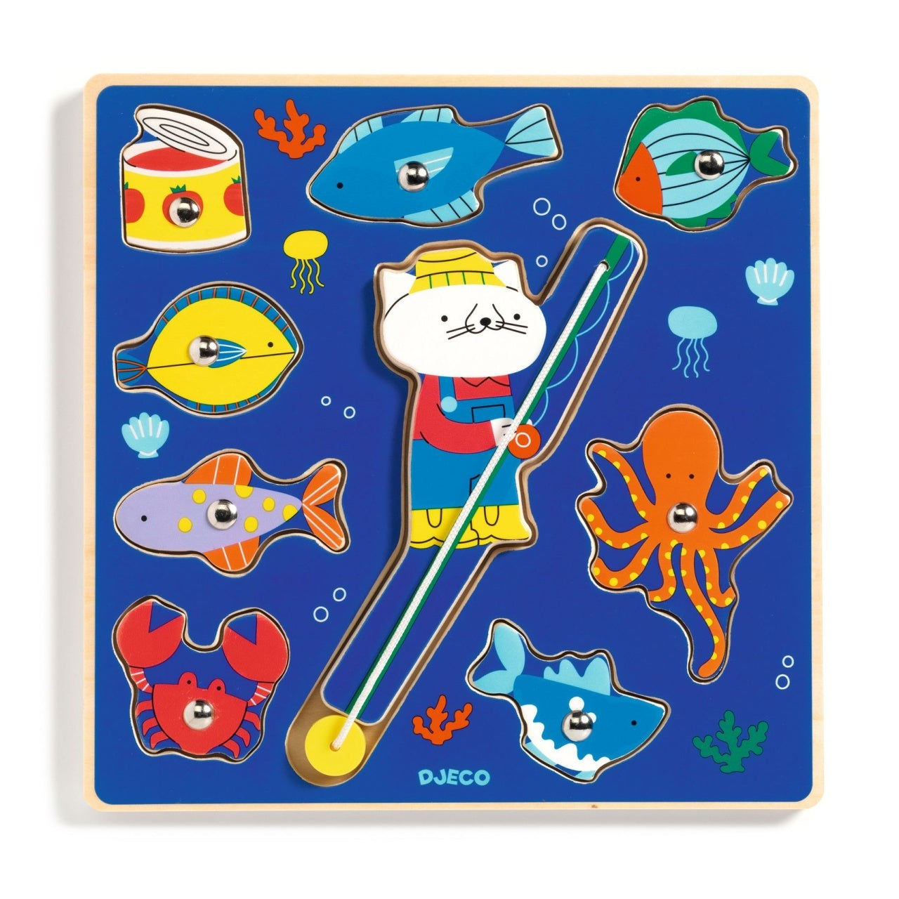 Joc 2 in 1 puzzle si pescuit magnetic, Djeco