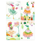 Joc creativ cu stampile Fete flori, Djeco