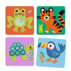 Joc creativ cu stickere din fetru Animalute moi, Djeco