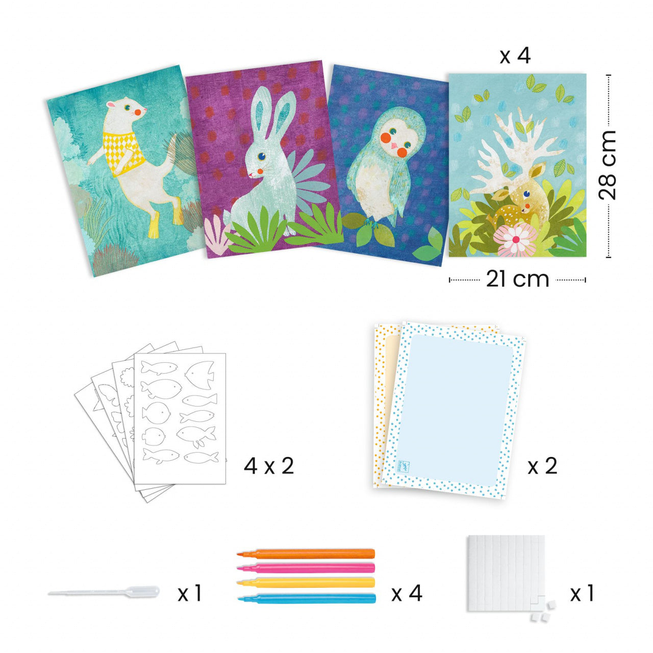 Joc creativ de decorat cu hartie, Djeco
