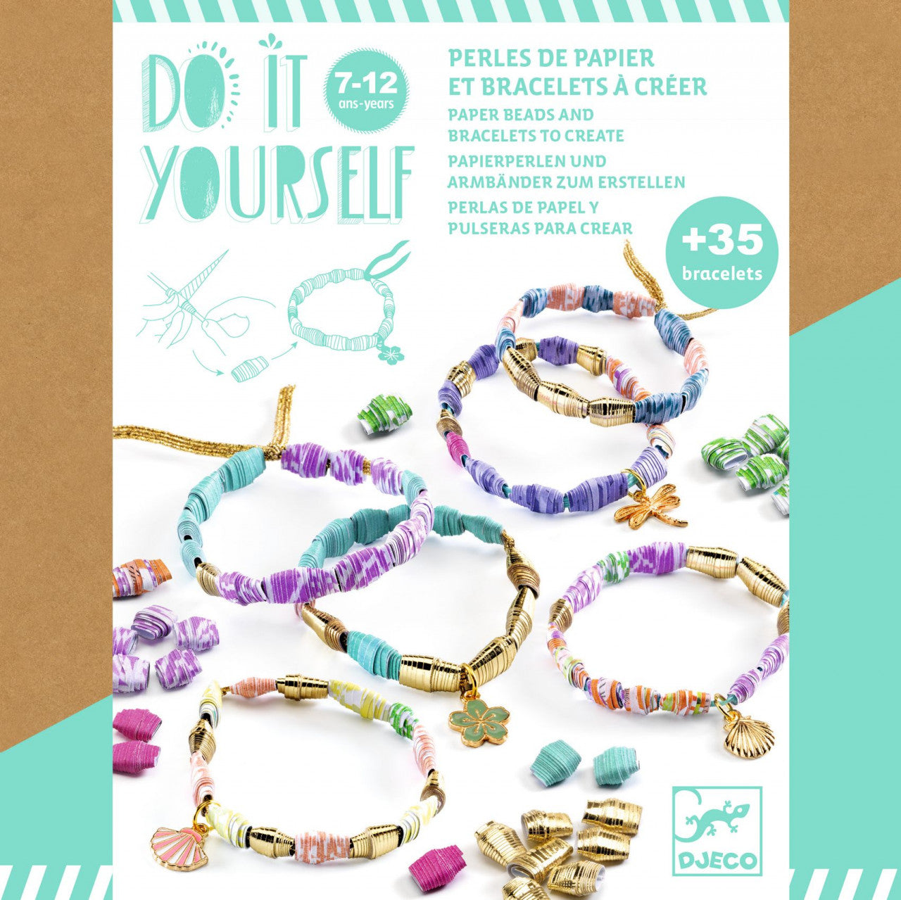 Joc creativ DIY bratari Elegant si auriu, Djeco