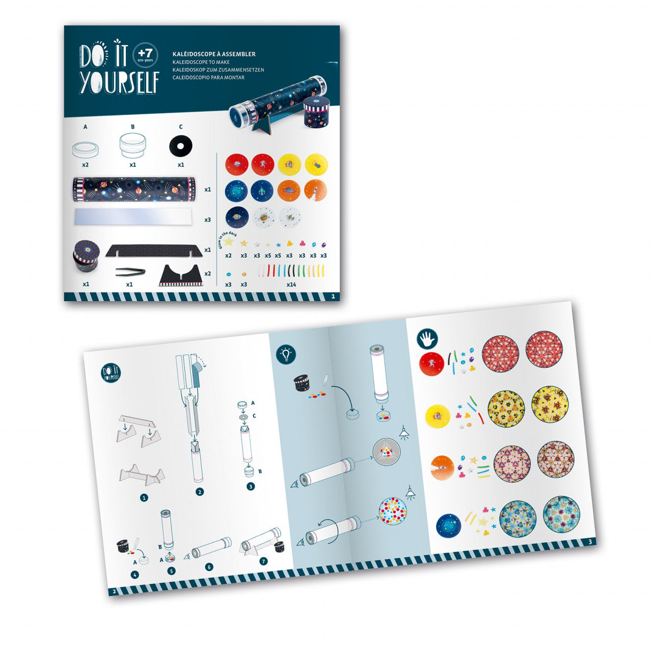 Joc creativ DIY Caleidoscop Imersiune în spatiu, Djeco