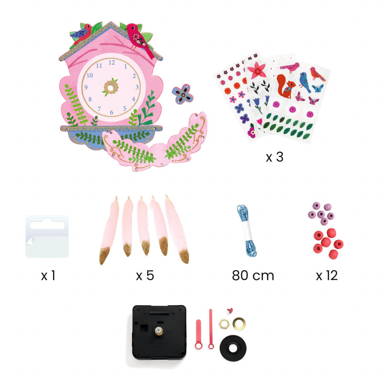 Joc creativ DIY Ceas de perete, Djeco