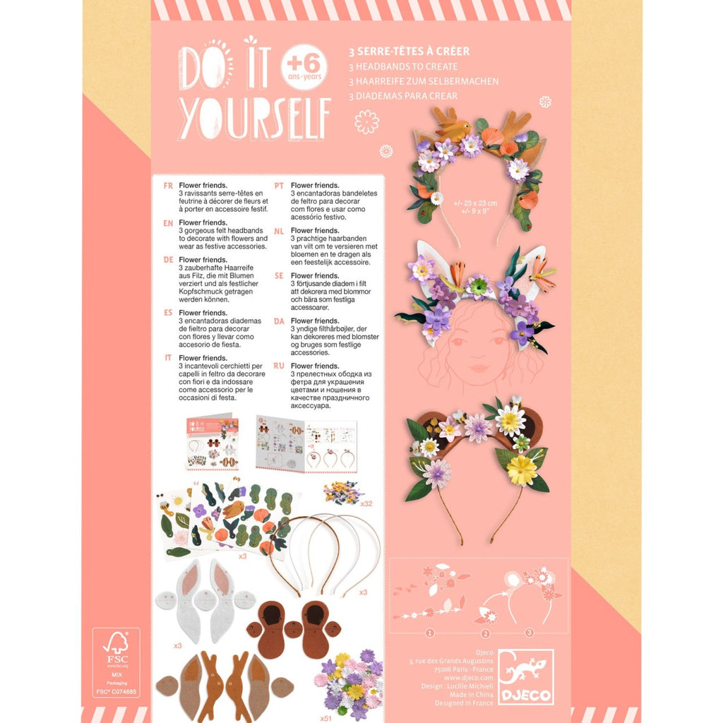 Joc creativ DIY Coronite cu flori, Djeco