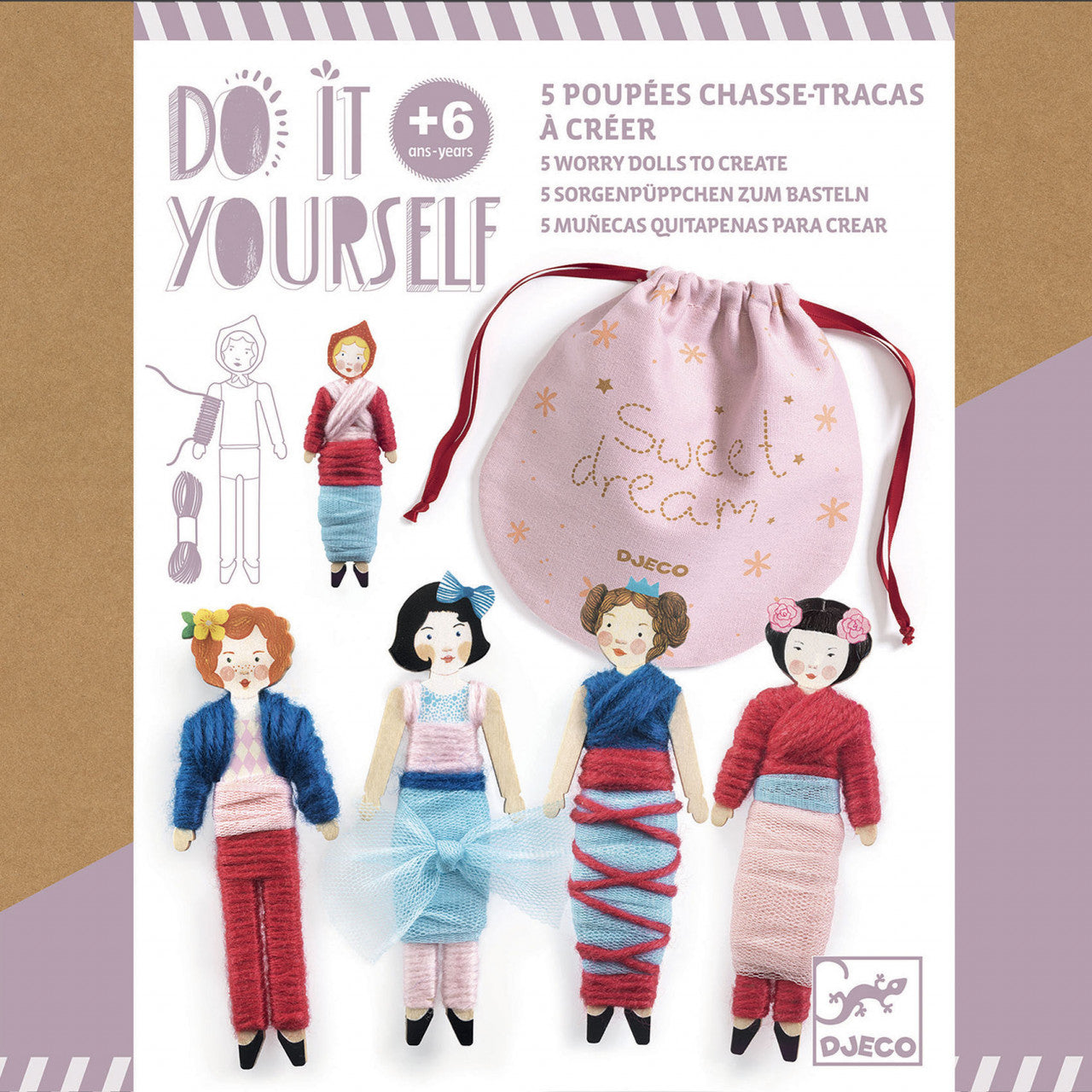 Joc creativ DIY Papusi pentru vise senine, Djeco