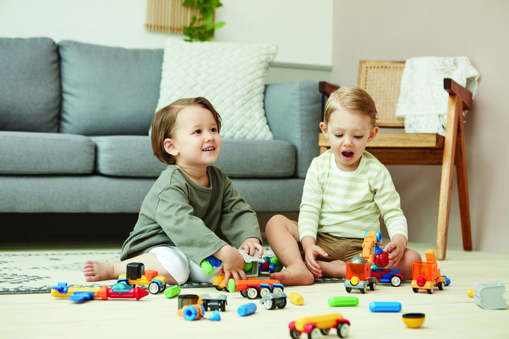 Joc cu magneti Stick-O, Set de construit vehicule, 26 piese