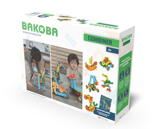 Bakoba Joc de construit cu blocuri Combiner 65 piese spuma, certificat STEM, 3 - 6 ani