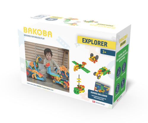 Bakoba Joc de construit cu blocuri Explorer 42 piese spuma, pentru copii de peste 4 ani