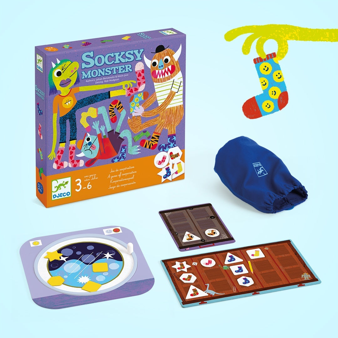 Joc de cooperare Socksy Monster, Djeco
