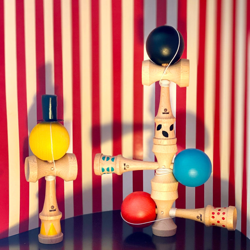 Joc de indemanare Kendama din lemn, Svoora