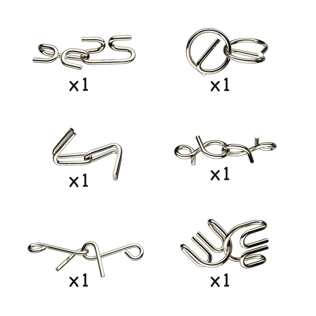 Joc de logica Crazix 6 jocuri metalice, Djeco