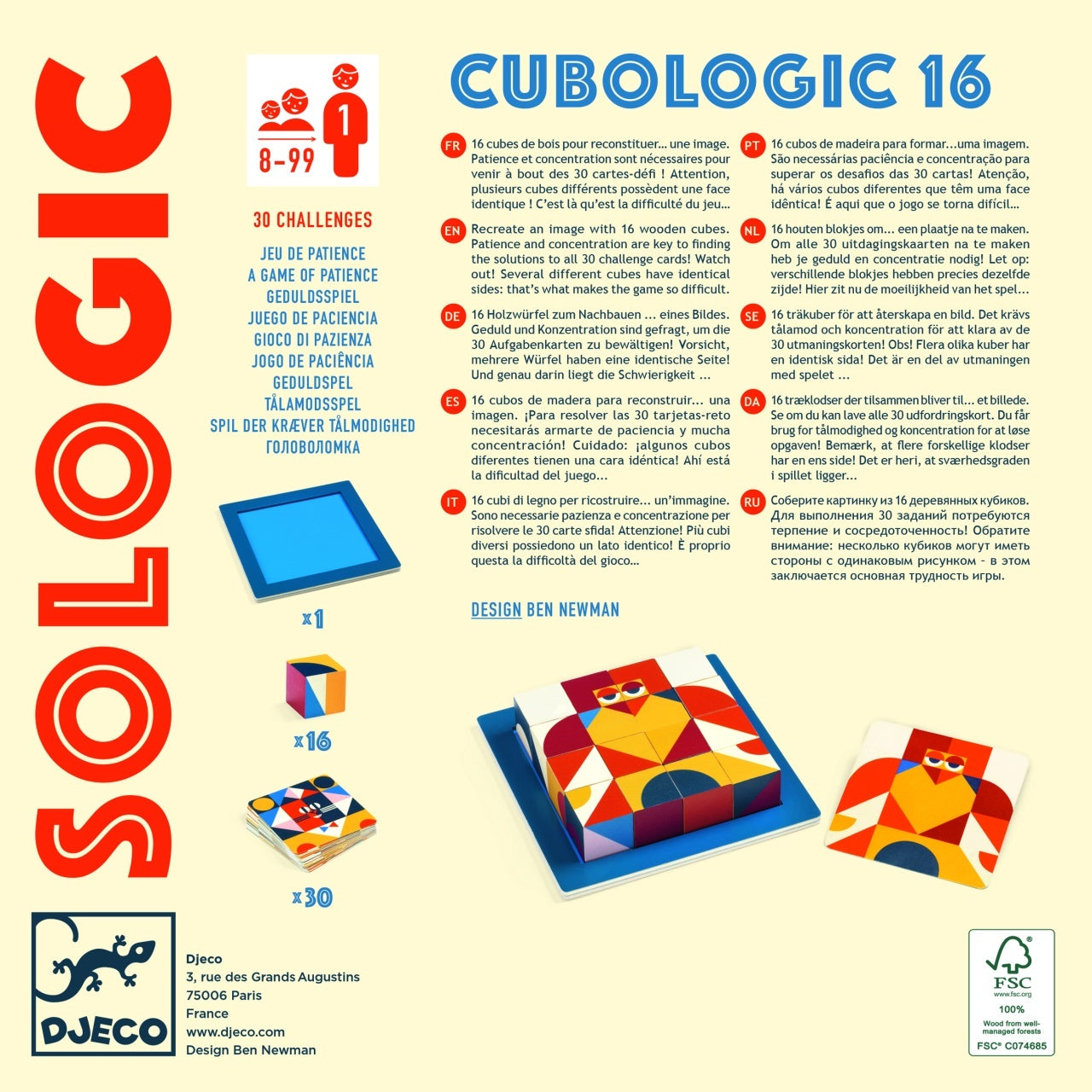 Joc de logica Cubologic 16, Djeco