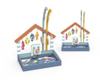 Speedy Monkey Joc de pescuit din lemn cu undite magnetice, 6 pesti colorati, 3 - 6 ani, lemn certificat FSC