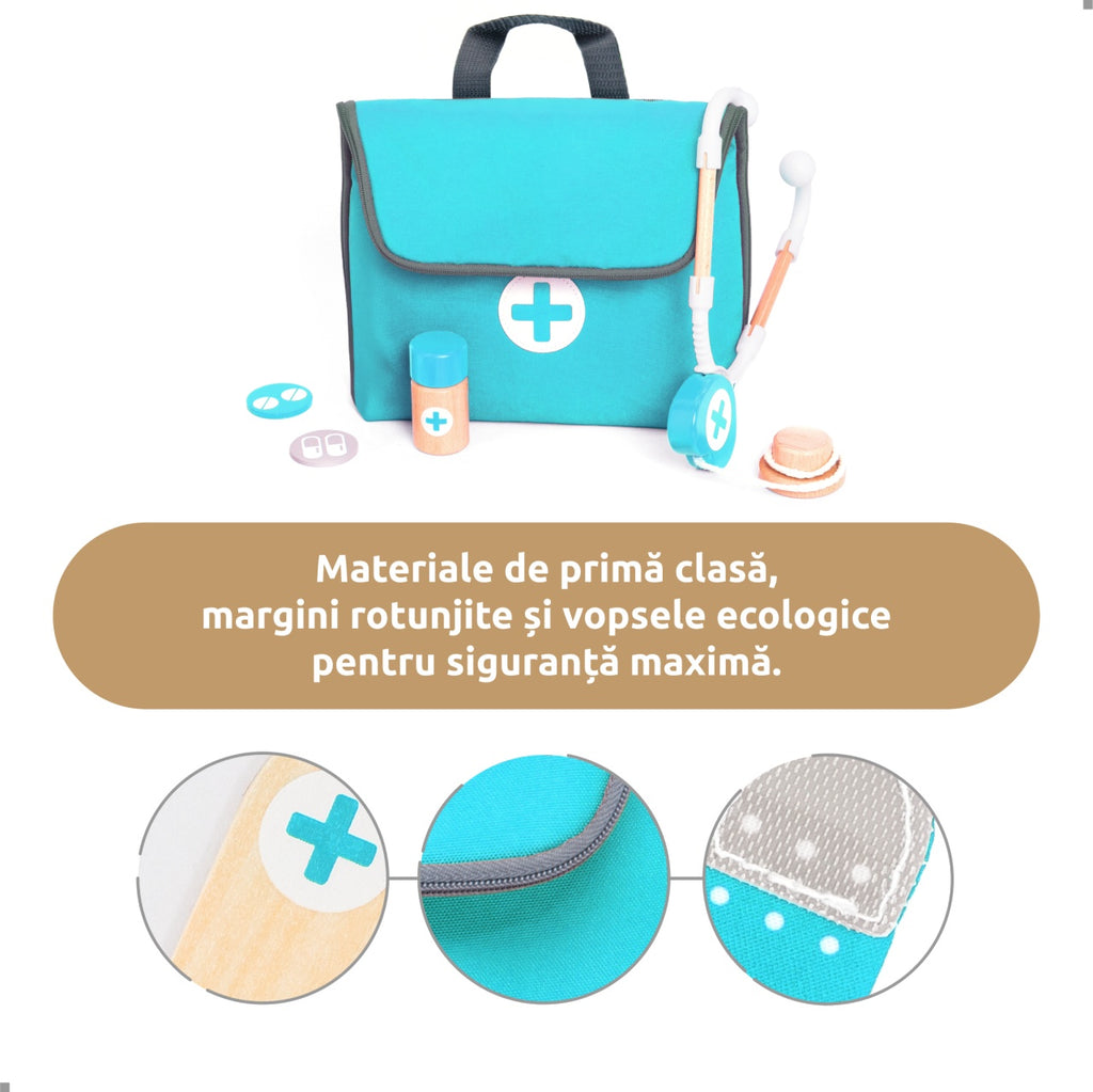 Joc de rol Mini trusa de doctor turcoaz, UMU Toys