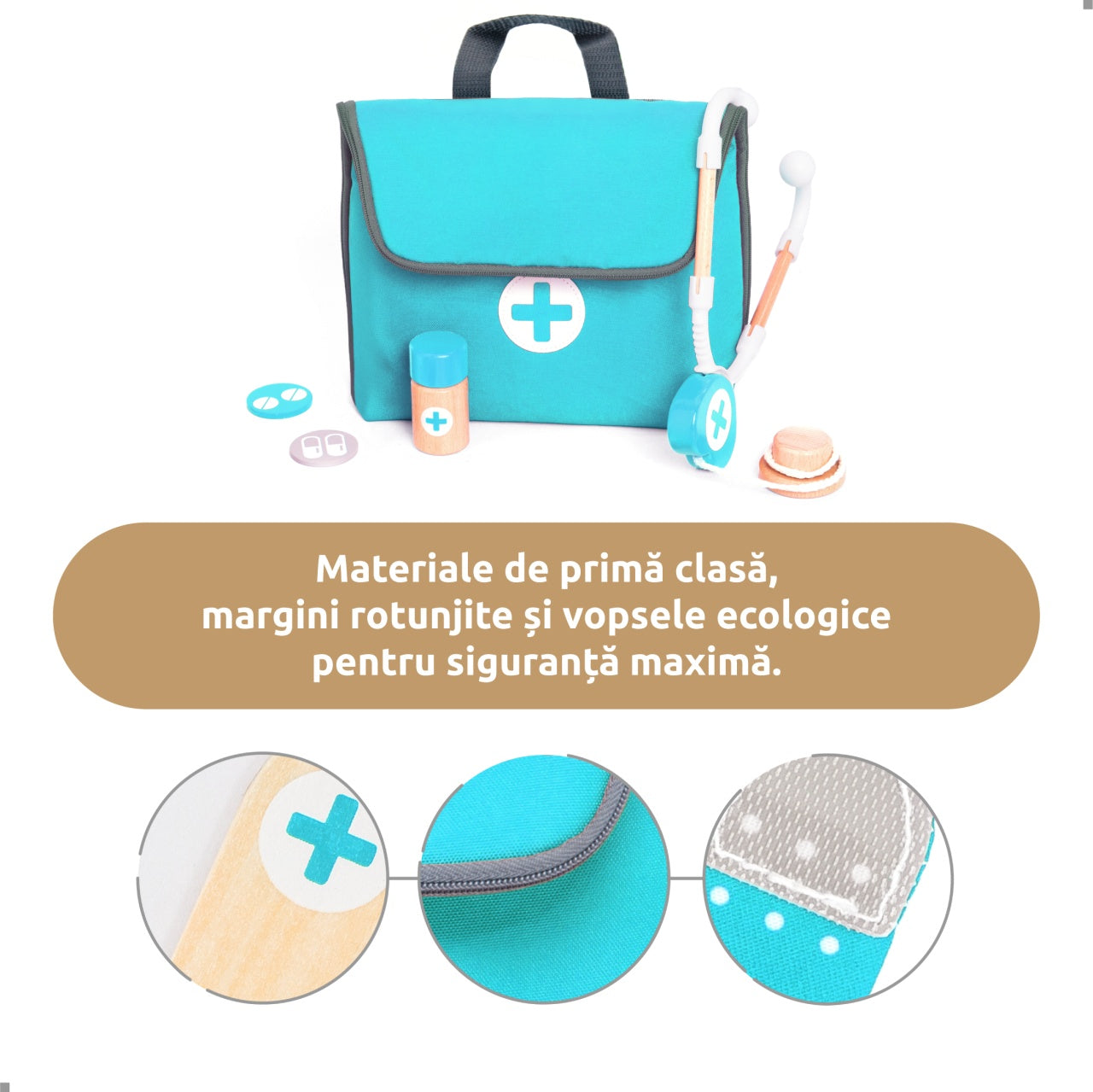 Joc de rol Mini trusa de doctor turcoaz, UMU Toys