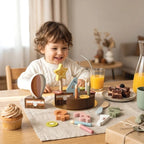 Speedy Monkey Joc de rol Tort aniversar din lemn certificat FSC, vopsele non-toxice, 3 ani+