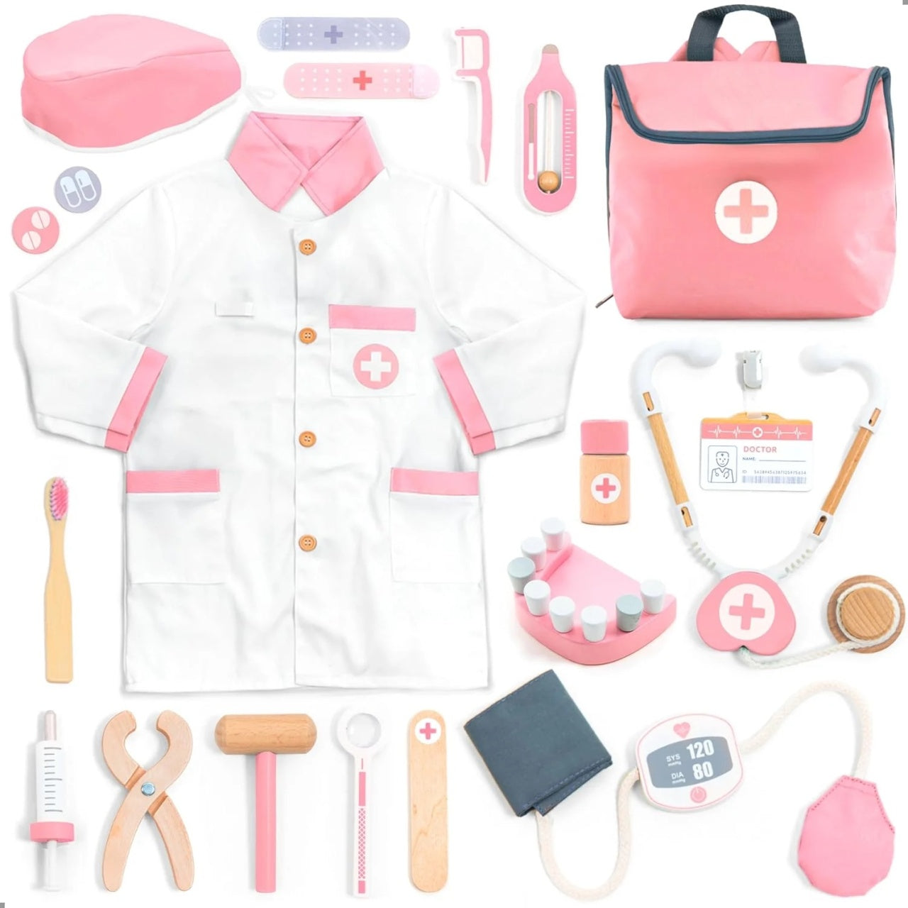 Joc de rol Trusa completa de doctor, roz, UMU Toys